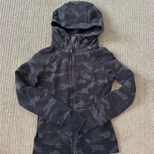 Lululemon Scuba black Camo Hoodie